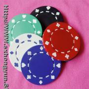 Suit Casino Poker Chips of 40mm with Thickness of 3.5mm and Weight of
