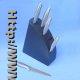 5 PCS Hollow Handle Kitchen Knife Set With Rubber Wood Block