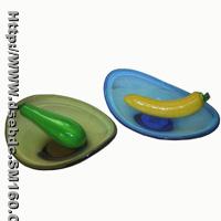 Glass fruit plate