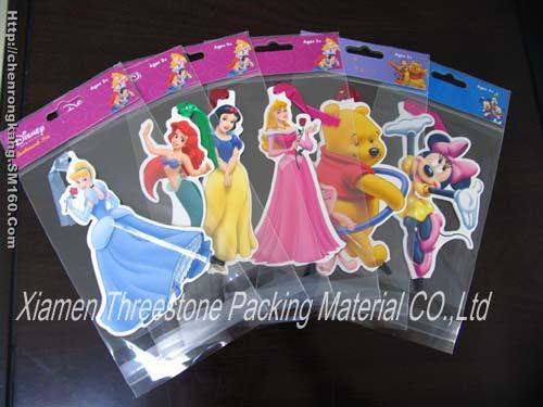 OPP bag, poly bag, BOPP bags, Paper card header bag for disney 2