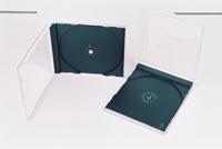 CD Jewel Boxes with Transparent Covers and Black Trays