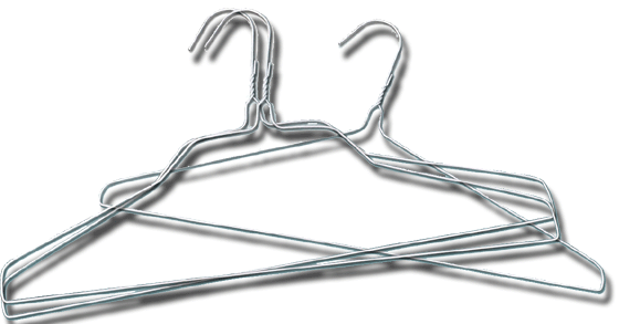 18' 14.5G white shirt hanger