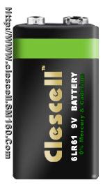 Alkaline 6LR61 9V size