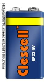 Zinc Chloride Battery 6F22 9V size