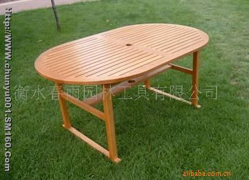 wooden deck table