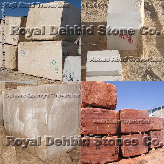 Travertine block