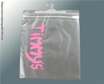 Vinyl bag, PVC bag, PVC bag with hook