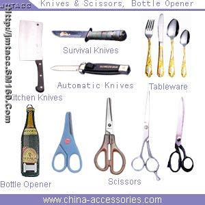 Knives & Scissors, Bottle Opener, Tableware
