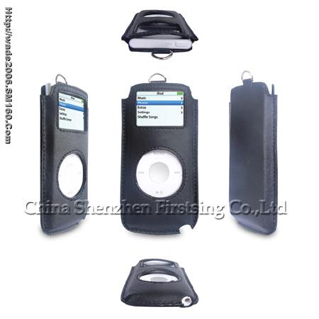 NANO039 iPod nano 2nd Leather Case (Black)