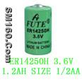 FUTE 3.6V 1/2AA lithium thionyl batteries ER14250 ER14250(S,H,M)