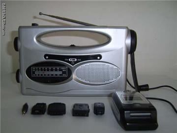 Solar wind-up radios / flashlight / emergency cell phone full (883-) 