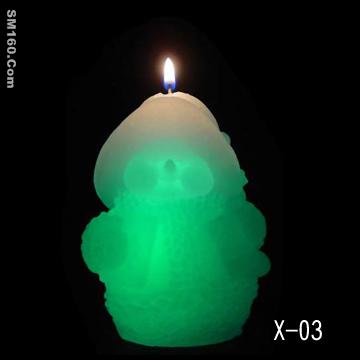 snowman led candle