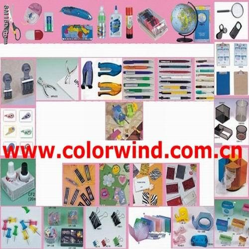 stationery, sharpener, stapler, cutter, correction tape, glue, punch