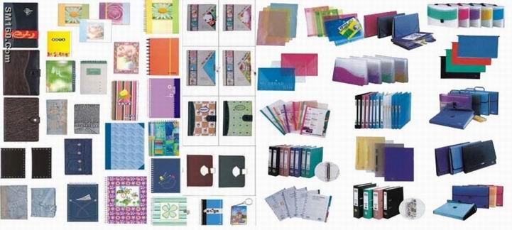 notebook, diary, stick note, memo, card, envelope, file folder