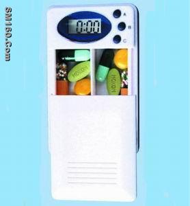 pillbox with time reminder /pillbox clock 
