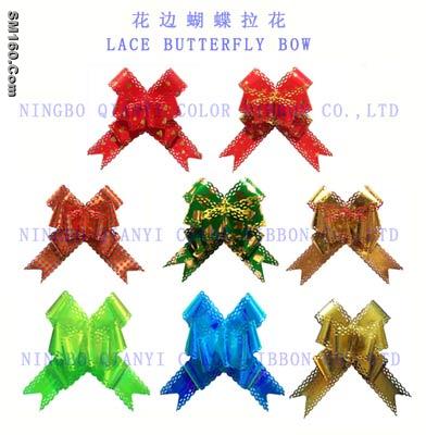Lace Metallic Butterfly Bow 