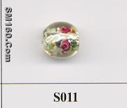 handcraft silver foil lampwork glass beads