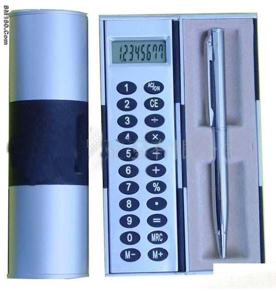 calculator with pen /magic box with pen and calculator 