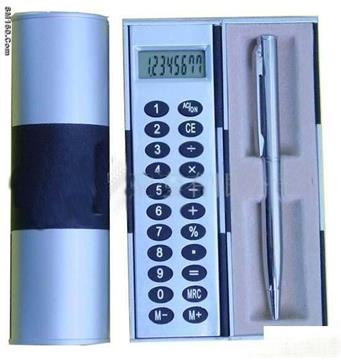 calculator with pen /magic box with pen and calculator 