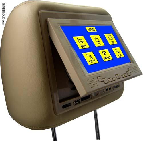 7inch Headrest DVD with USB with SD/MMC/MS with Game/TV/Touch