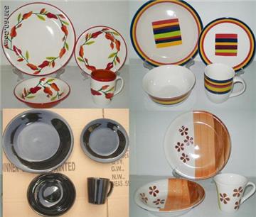 16pcs &12pcs white stoneware dinner set 
