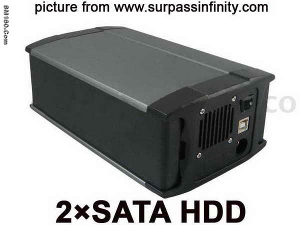 EB-350A 3.5 External Dual SATA+USB2.0 Hard disk Endosure RoHS