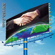 Knife coated frontlit flex banner for advertising material