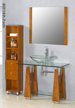 glass vanity 
