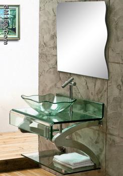 glass vanity 