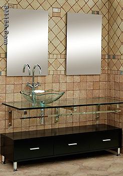 glass vanity 