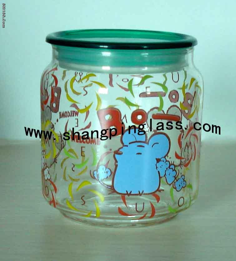 Glass sugar bowl