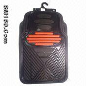 Car Mat, Made of PVC, Available in Black/Red, Grey and Blue