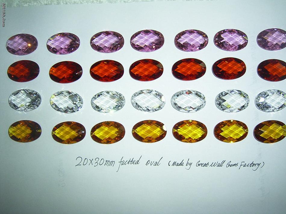 20x30mm CZ oval pendant