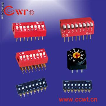 DIP switch, DIL switch, SMD switch, Rotary switch