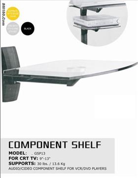 2011 Tempered glass DVD Wall shelf 1 layer GSP13