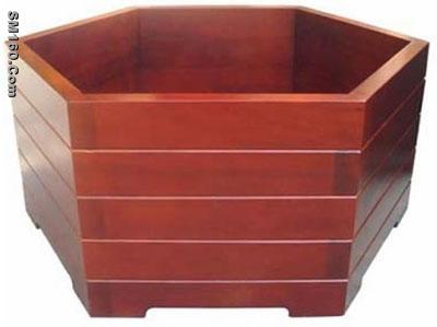 wooden flower pot