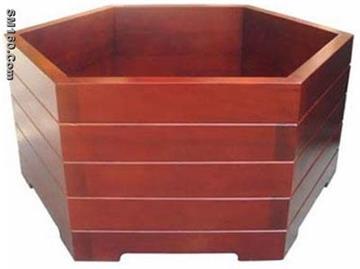 wooden flower pot