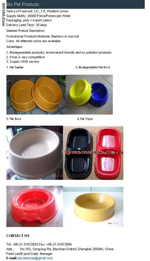  Degradable Pet feeder