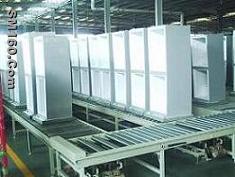 refrigerator fabricating device and machinery, refrigerator side panel