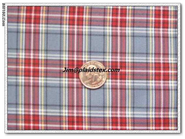 Polyester plaid fabric