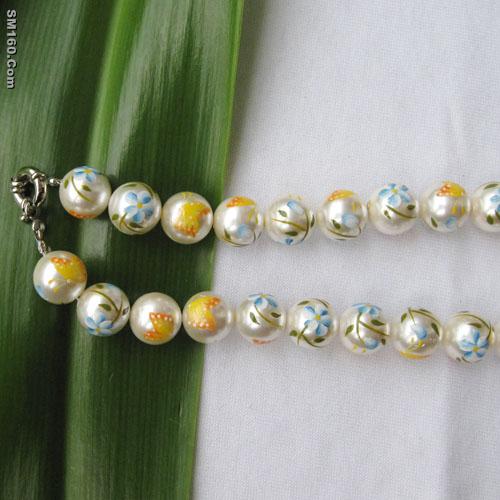shell pearl necklace,pearl jewelry,flower shell pearl,imitation pearl