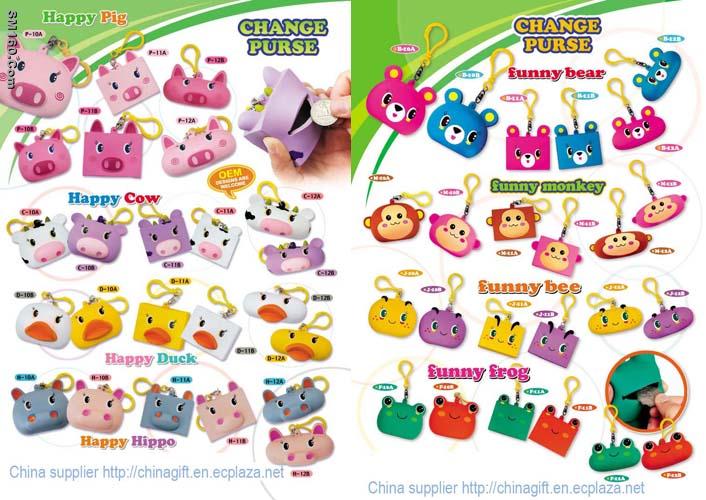 OEM animal change purse key chain toy