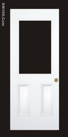 pre-cut-out 3 panel door  