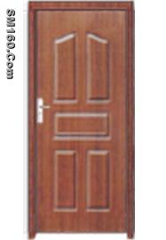 5panel pvc coated steel door