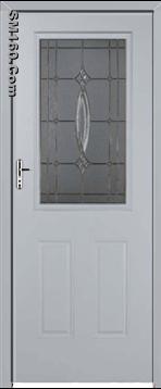 3 panel glass steel door