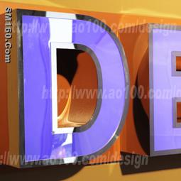 LED letter sign (light on)