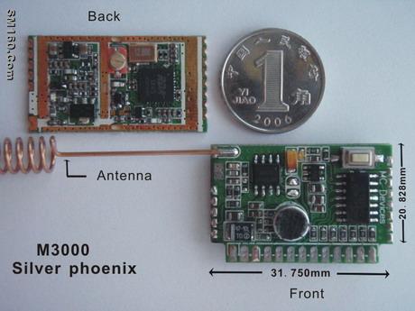 Mini Walkie Talkie Module M3000 Silver Phoenix