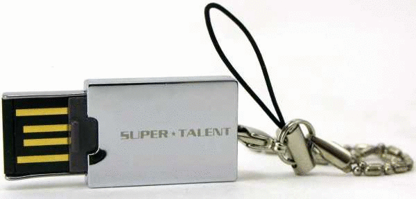   Super Talent Pico-E Chrome 16GB USB2.0 Flash Drive 