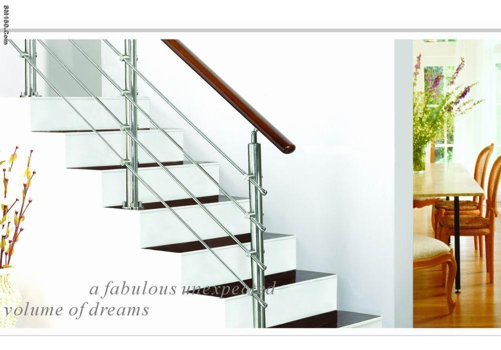 offer stainless steel stairs,steel-wood staircase2