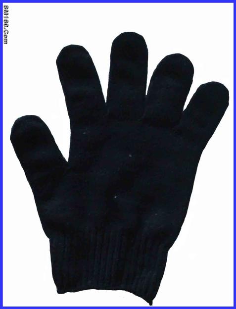 cotton knitted gloves black color